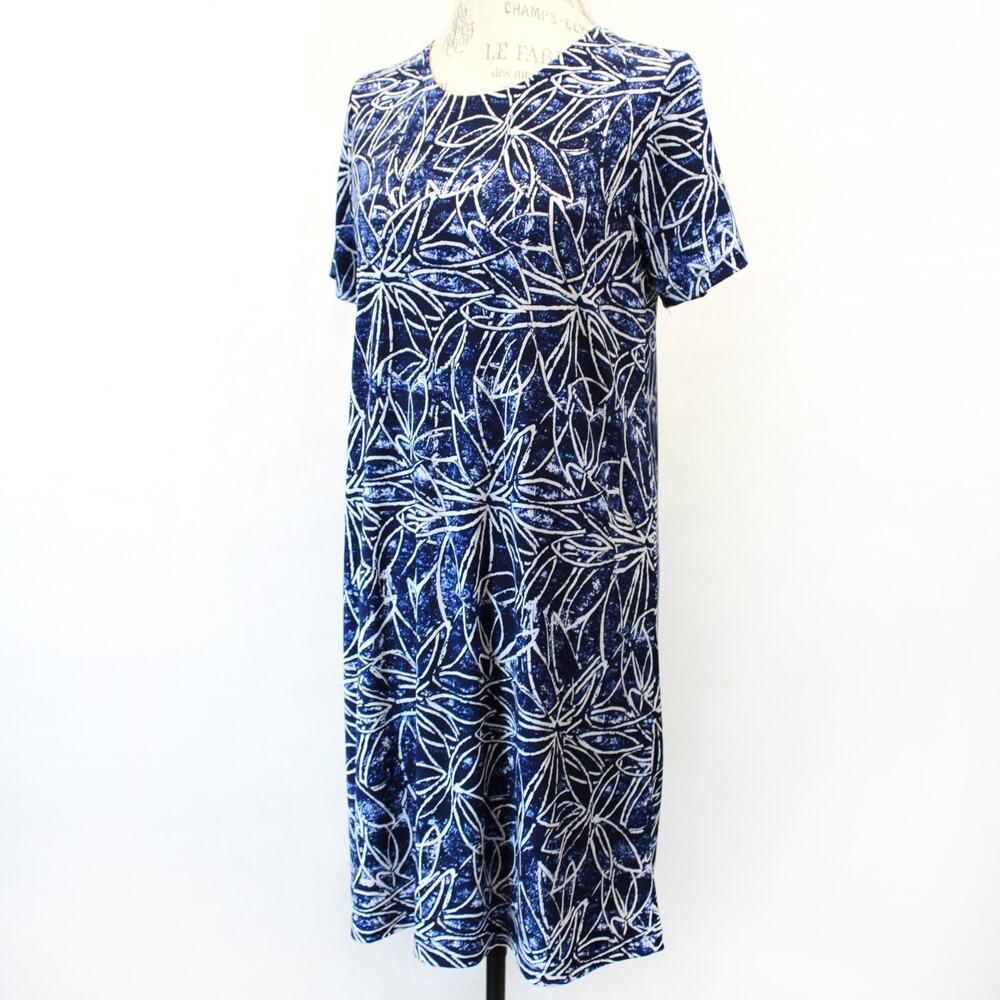 Karen Kane floral print pullover lined travelers dress Medium Made in USA